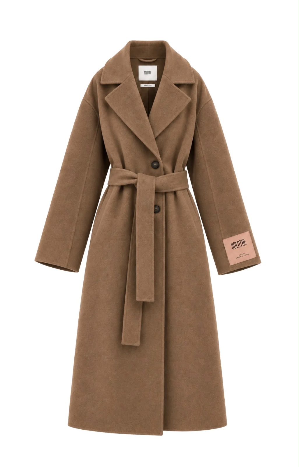 CAPPOTTO LUNGO SOLO TRE CON CINTURA