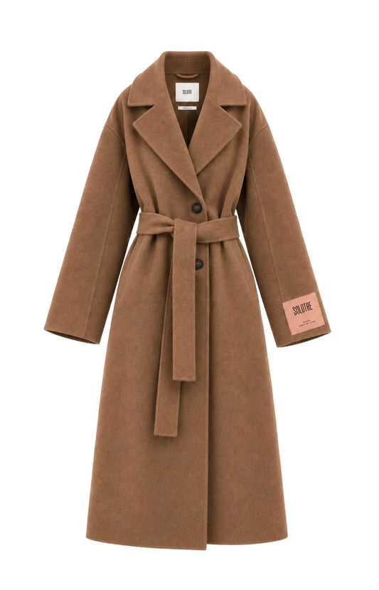 CAPPOTTO LUNGO SOLO TRE CON CINTURA
